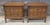 Pair Dxie Furniture Italian Tuscan Style Stained Walnut & Cane Bedside Commodes For Sale - Image 9 of 11