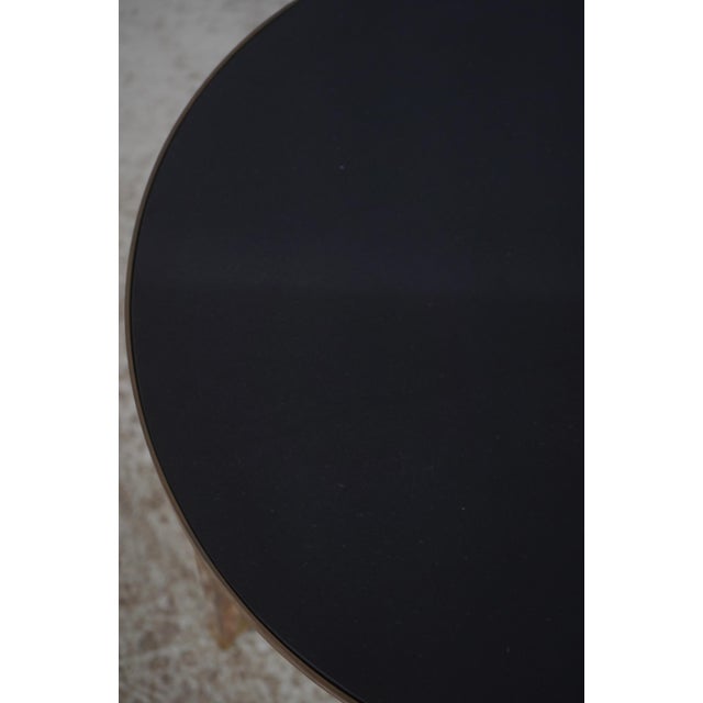 Global Views Round Granite Directorie Top Brass Table For Sale - Image 10 of 12