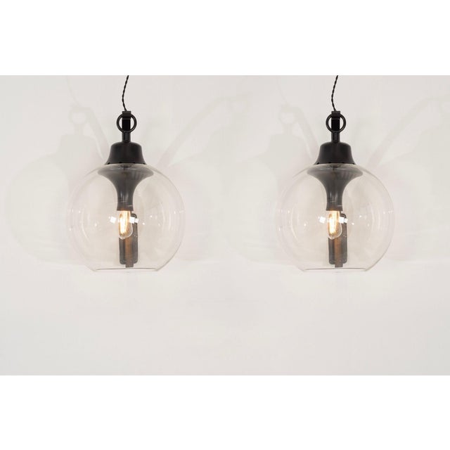 Mid-Century Modern 1960s Mid-Century Modern Luigi Caccia Dominioni for Azucena – Boccia Wall Lamps - a Pair For Sale - Image 3 of 13