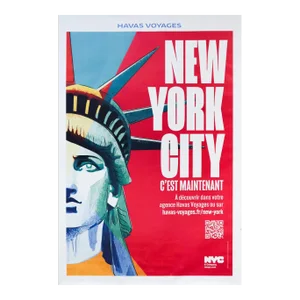 2022 Original French Travel Poster - New York City C'est Maintenant, Havas Voyages