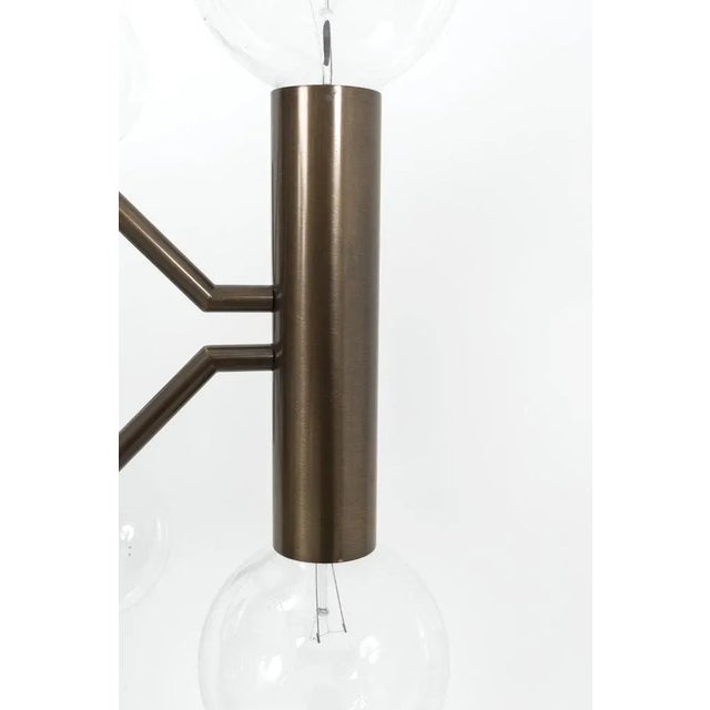Vintage Brutalistic Bronze Chandelier For Sale - Image 5 of 9