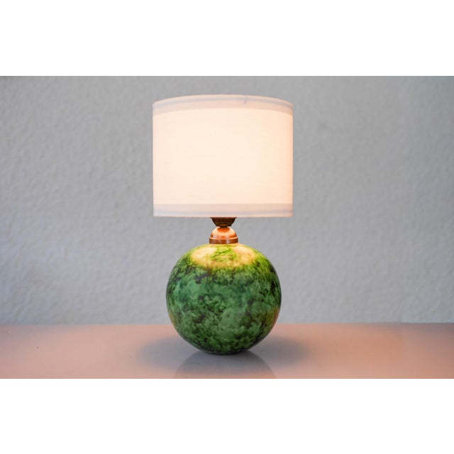 Scandinavian Art Deco Pottery Table Lamp by Erik Mornils for Nittsjö, 1930s For Sale - Image 6 of 18