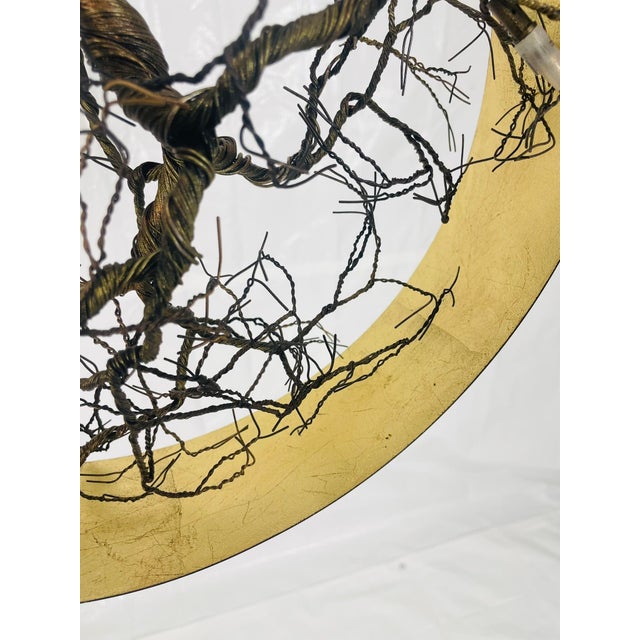 Handmade “Roots” Table Lamp by F+m Fos, Oxidized Gold Ring, Greece For Sale - Image 11 of 18