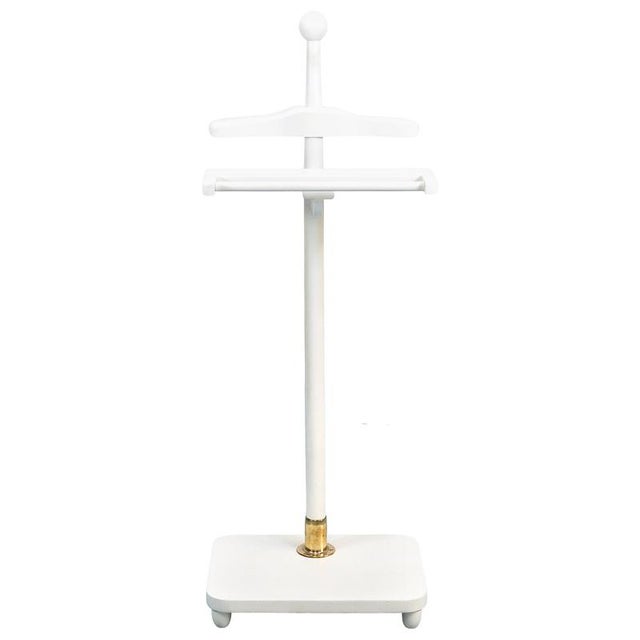 Art Nouveau White and Brass Valet Jugendstil Clothing Stand, Vienna, Austria, 1920s For Sale - Image 15 of 15