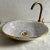 Contemporary Farmhouse Minimalist Oval Sink With 14k Gold Rim Bathroom Sink, Oval Handmade Ceramic For Sale - Image 3 of 9