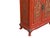 Oriental Red Matte Golden Relief Carving Small Cabinet Chest For Sale - Image 13 of 13