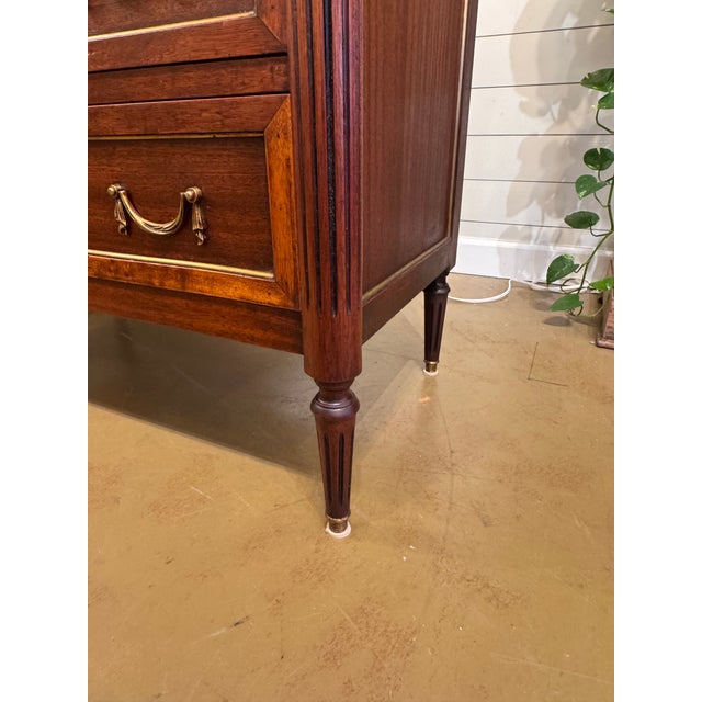 19th Century French Louis XVI Chest With Marble For Sale - Image 4 of 15