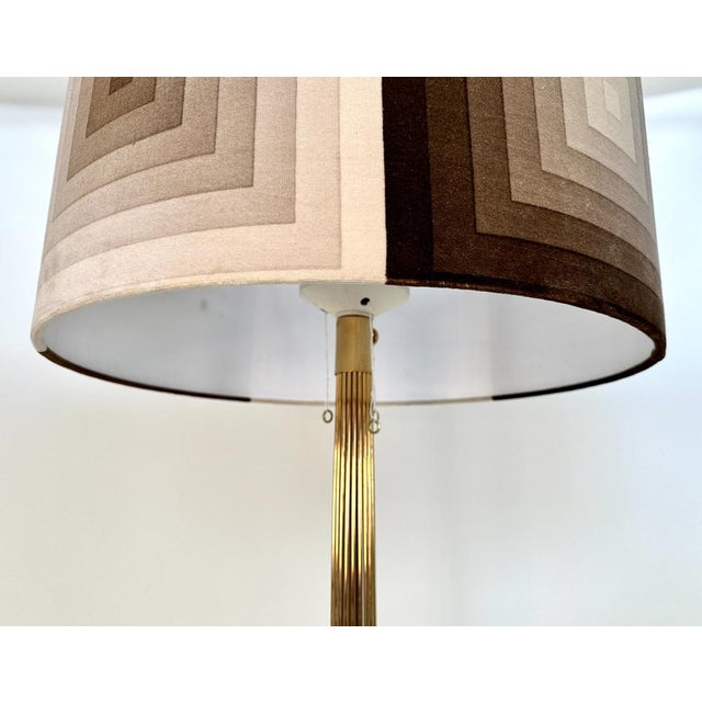 Space Age Height Adjustable 4-Light Floor Lamp with Op Art Graphic Design and Wire Base from Kinkeldey, Germany, 1970s For Sale - Image 10 of 18