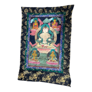 Mid 20th Century A Hand Painted Tibetan Thangka