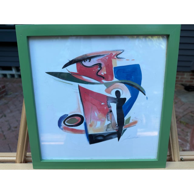 Abstract 1990s Pair of Colorful Abstract Prints by German Artist Alfred (Alex) Gockel - “Heart Throb” and “Helicopter” - As Signed by the Artist For Sale - Image 3 of 3