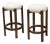 Dark Walnut + Boucle Counter Stools, Pair For Sale