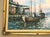 Nautical Vintage Signed & Framed W. Haywood Painting on Canvas, Boats and Old Boathouse For Sale - Image 3 of 10
