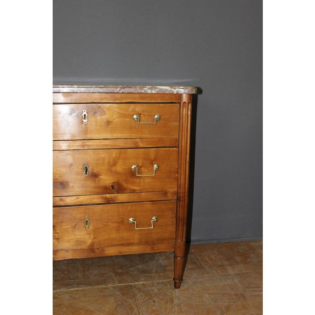 Small Louis XVI Style Chest of Drawers in Cherry Wood, 1700s For Sale - Image 10 of 16
