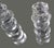 Late 20th Century Vintage Elegant Pair Crystal Candlesticks Stacked Geometric Tower Design Marked For Sale - Image 5 of 8