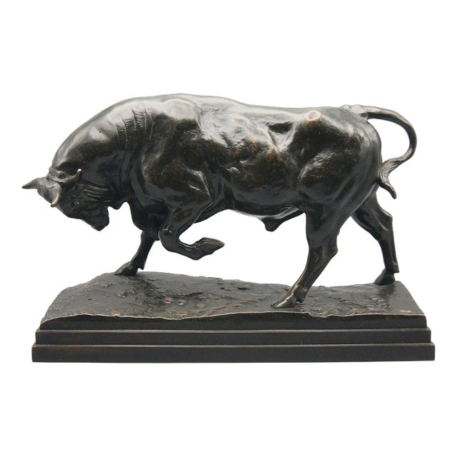 Standing Bull Figurine by Antoine Louis Barye For Sale