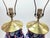 Elegant pair of vintage Chinoiserie-style ceramic table lamps dating to the 1970s. Featuring classic vase-form bodies with...