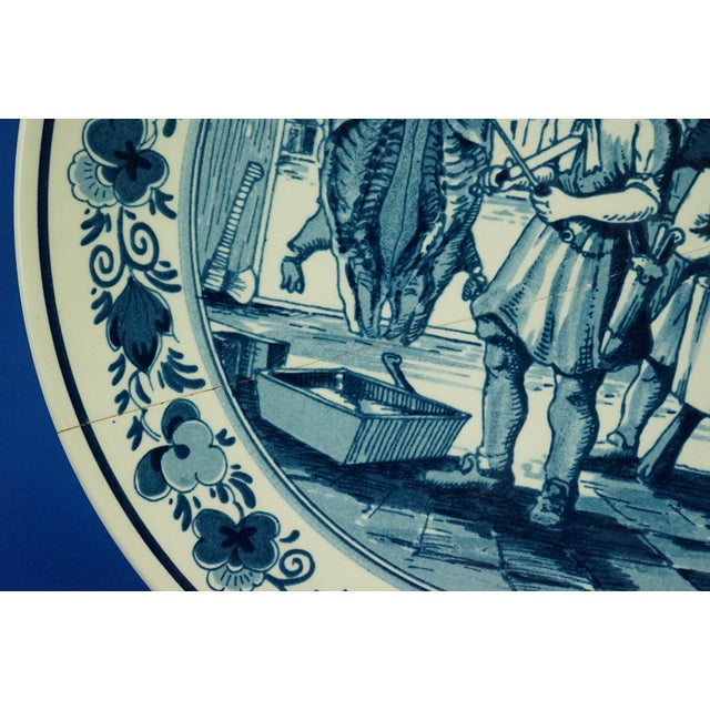 20th Century Dutch Porcelain Plates by Royal Goedewaagen of Delft Blue, Holland, 1940s, Set of 3 For Sale - Image 10 of 18