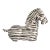 Vintage Mid Century Modern Decorative Italian Glazed Ceramic Zebra Statue Figurine For Sale