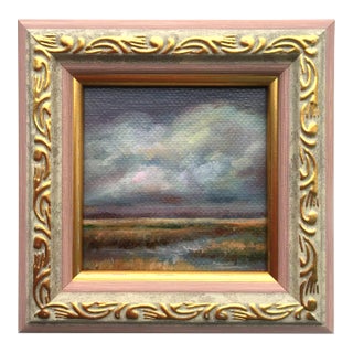 Contemporary Realism Framed Landscape Painting Original Heaven Sky by Valeriya Serova For Sale