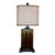 Late 20th Century Brown Drip Glaze Rectangular Ceramic Lamp For Sale