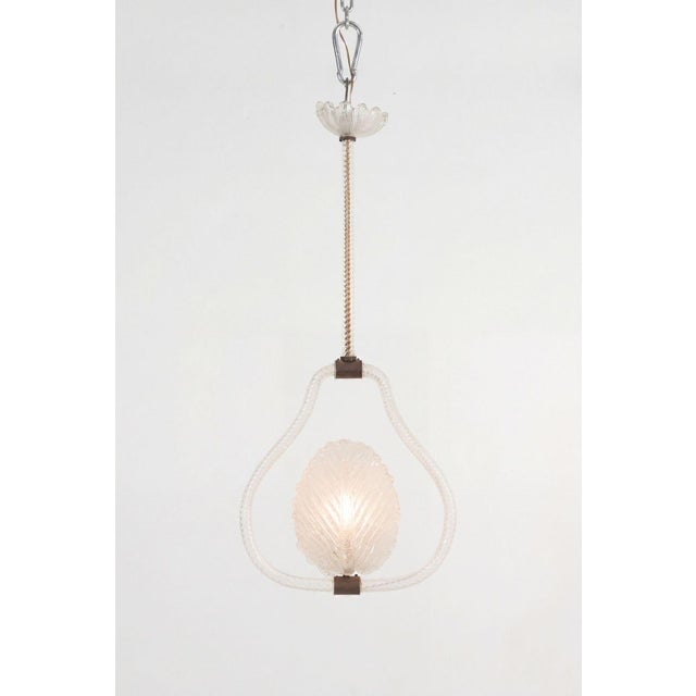 1950s Attributed Barovier & Toso Chandelier, Italy For Sale - Image 4 of 12