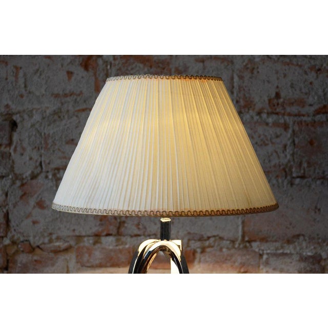 Gold Art Deco Table Lamp in Chromed Metal by Mauro Ferretti, Italy, 1920s For Sale - Image 8 of 12