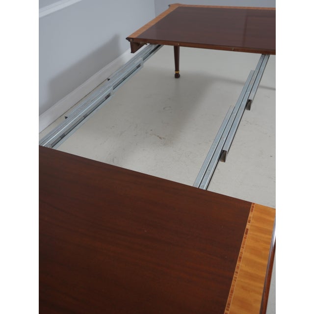 John Widdicomb Neoclassical Mahogany Dining Room Table For Sale - Image 9 of 18