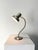 A sleek vintage side light or desk lamp with integrated brushed aluminium shade, flexible goose neck in brass, and a...
