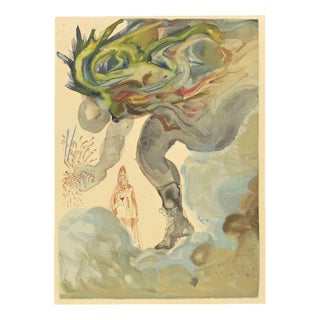 Salvador Dalí, Vanni Fucci's Prophecy, Woodcut, 1963 For Sale