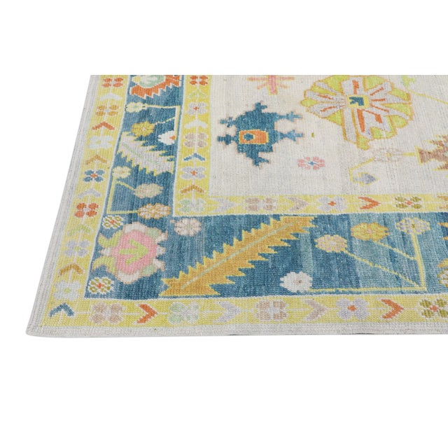 Modern Turkish Oushak Rug 8'6" x 10'10" For Sale In Houston - Image 6 of 10