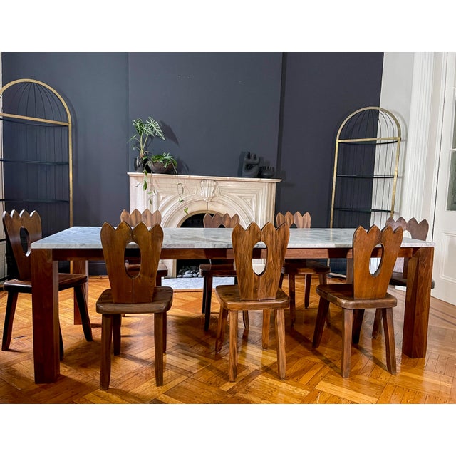 Mid-Century Modern Mapp Carrara Marble Top Dining Table by Vincent Chia | Design Within Reach For Sale - Image 3 of 13