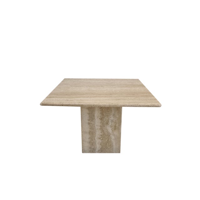 Italian Coffee or Side Table in Travertine, 1980s For Sale
