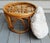 Mid-Century Modern Vintage Natural Bamboo Rattan Round Stool Ottoman With Cushion For Sale - Image 3 of 5