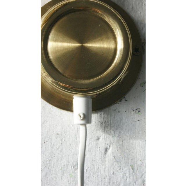 Swedish Brass Wall Lamp by Ewå Belysning, 1960s For Sale - Image 4 of 6