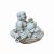 This is a Chinese Happy Buddha statue in off-white color porcelain with a vintage rustic finishing touch. She is in a...