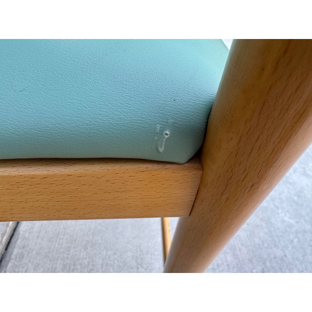 1980s Blonde Wood Splat Back Counter Stools, Pronto Chair - Set of 4, Attributed to Italian Postmodern Design / in Style of Hank Lowenstein "Padova" For Sale - Image 9 of 12