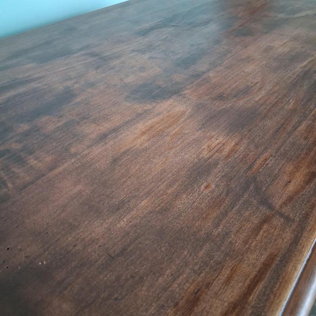 Antique Gründerzeit Dark Stained Softwood Table For Sale - Image 6 of 13