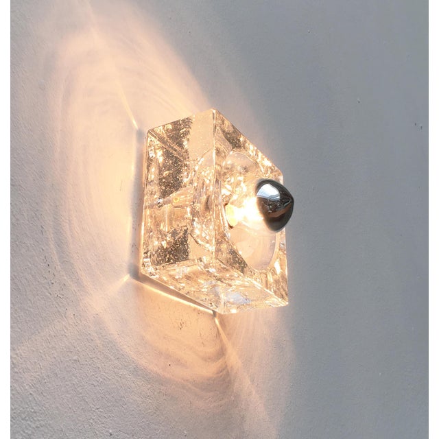 Vintage German Space Age Type 310 Glass Wall Lamps by Ludwig Beilharz for MZ Müller & Zimmer Leuchten, 1970s, Set of 6 For Sale - Image 15 of 18