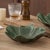 Ceramic Green Petal-Shaped Fruit Dish – Pair For Sale - Image 7 of 7