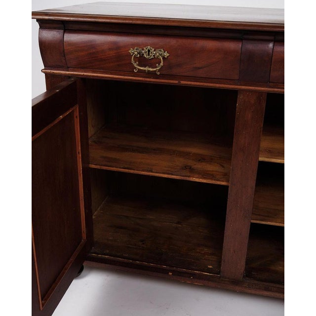 Low Sideboard with Fixed Shelves in Mahogany For Sale - Image 11 of 15