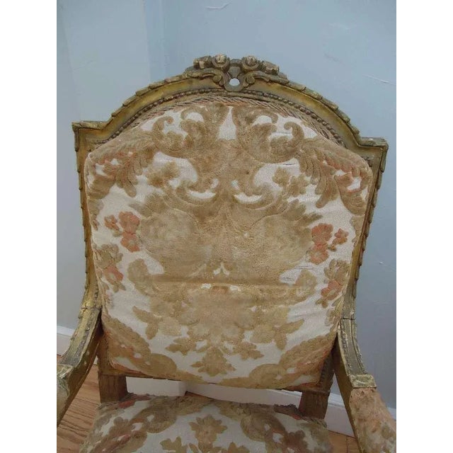18th Century Louis XVI Giltwood Fauteuils - A Pair For Sale In New York - Image 6 of 11