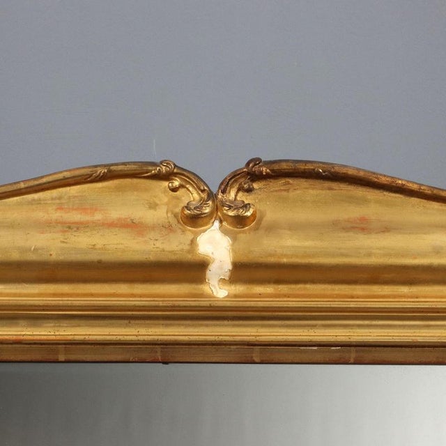Carved and Gilded Wooden Mirror For Sale - Image 4 of 13