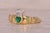1990s The Naas: Irish Made Designer Signed Green Agate and Natural Diamond Claddagh Ring For Sale - Image 5 of 11