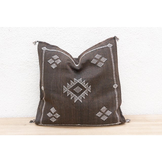 Tribal Oasis Dusk Large Silk Rug Pillow For Sale - Image 3 of 8