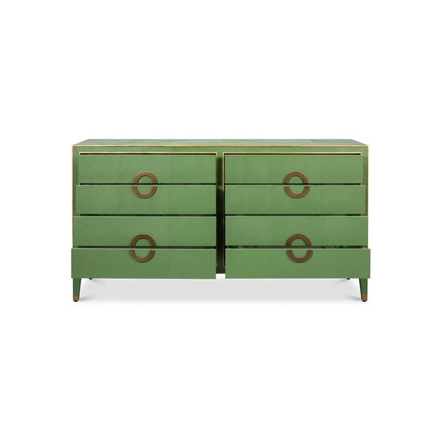 Art Deco Art Deco Style Dresser in Green For Sale - Image 3 of 11