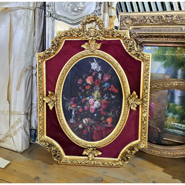 Bring timeless European elegance to your interior with this exquisite French Rococo-style floral still life artwork. The...