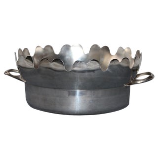 Silverplated Glass Cooler Silver Centerpiece, 1890s For Sale