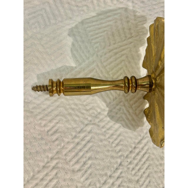 Metal Late 20th Century Andrea by Sadek Hollywood Regency Brass Rosette Style Curtain Tiebacks - A Set of 4 For Sale - Image 7 of 8