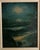 1960s Vintage Mid Century Impressionist Nocturnal Moonlight Seascape Oil Painting in Linen & Wood Frame For Sale - Image 5 of 8