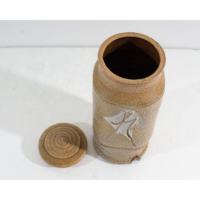 Late 20th Century Studio Pottery Canister Signed by June Skowronski Onesti For Sale - Image 5 of 9